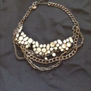 J. Crew Rhinestone and chains Necklace